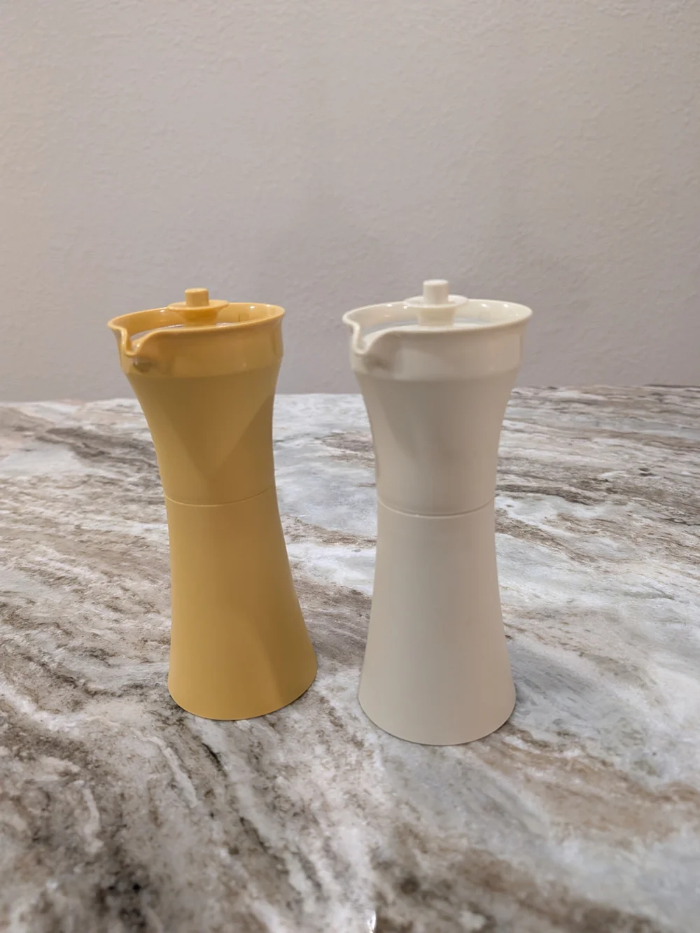 Vintage Tupperware Vinegar & Oil Cruet Salad Dressing Container Set
